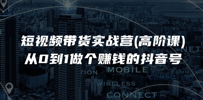 （11253期）短视频带货实战营(高阶课)，从0到1做个赚钱的抖音号（17节课）-777网创网