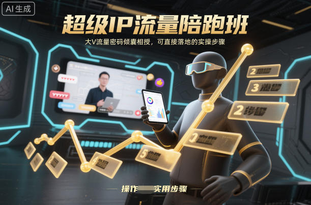 超级IP流量陪跑班,大V流量密码倾囊相授,可直接落地的实操步骤-777网创网