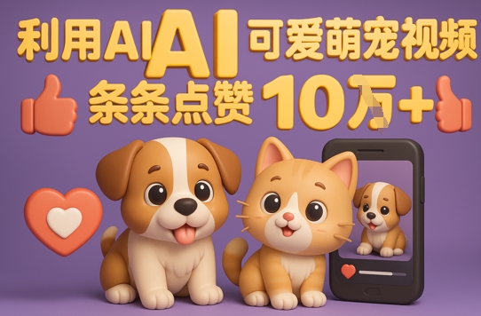 能骗过系统的AI萌宠视频制作全攻略:从0到 2W粉的爆款密码-777网创网