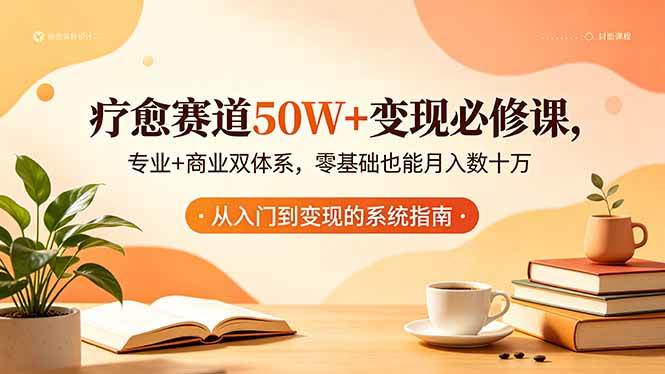 （18523期）疗愈赛道50W+变现必修课，专业+商业双体系，零基础也能月入数十万-777网创网