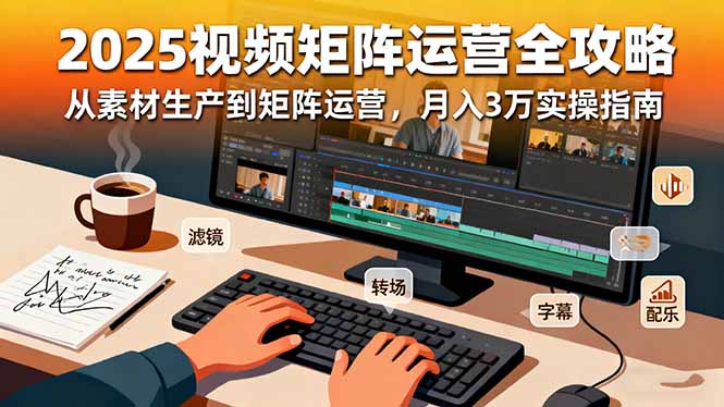 2025短视频矩阵运营全攻略:从素材生产到矩阵运营,月入3万实操指南-777网创网