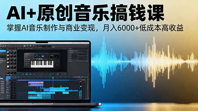 AI+原创音乐搞钱课:掌握AI音乐制作与商业变现,月入6000+低成本高收益-777网创网