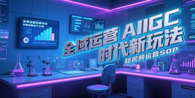 （15327期）全域运营AIGC时代新玩法，文案封面设计公式，短视频运营SOP-777网创网