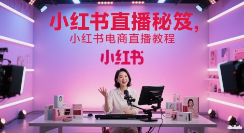 小红书直播秘笈,小红书电商直播教程-777网创网
