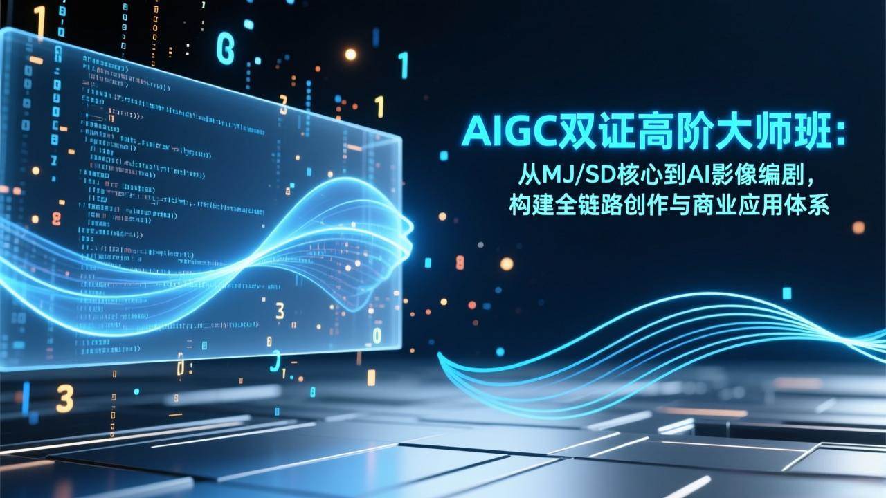 (17198期)AIGC双证高阶大师班:从MJ/SD核心到AI影像编剧,构建全链路创作与商业应用体系-777网创网