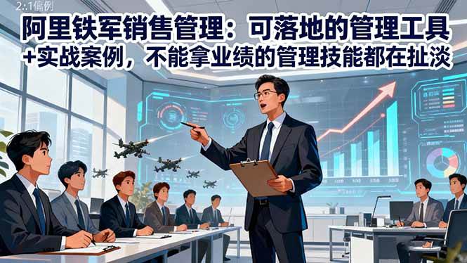 （16436期）阿里铁军销售管理：可落地的管理工具+实战案例，不能拿业绩的管理都在扯淡-777网创网