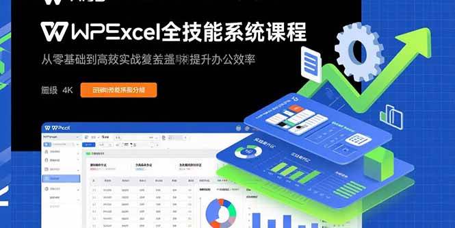 图片[1]-（15873期）WPS Excel全技能系统课程：从零基础到高阶实战全覆盖，全面提升办公效率-777网创网