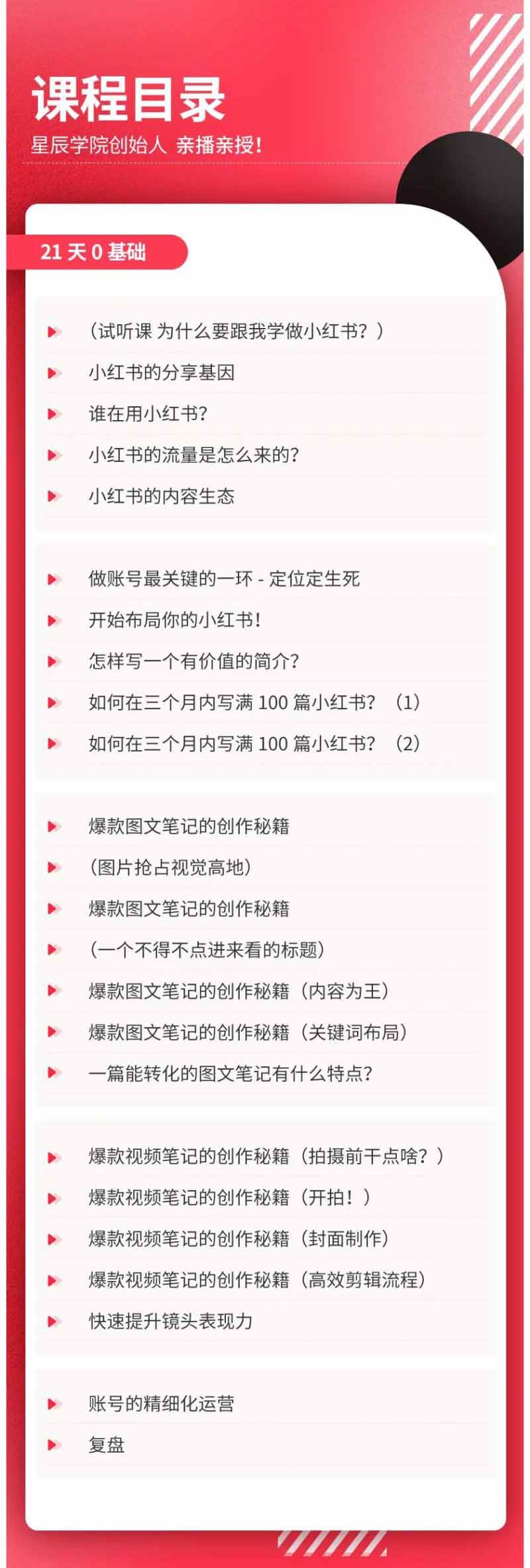 (20341期)小红书21天图文视频爆款创作课:掌握选题、图片、标题、内容、关键词与脚本剪辑,建立持续创作体系-777网创网