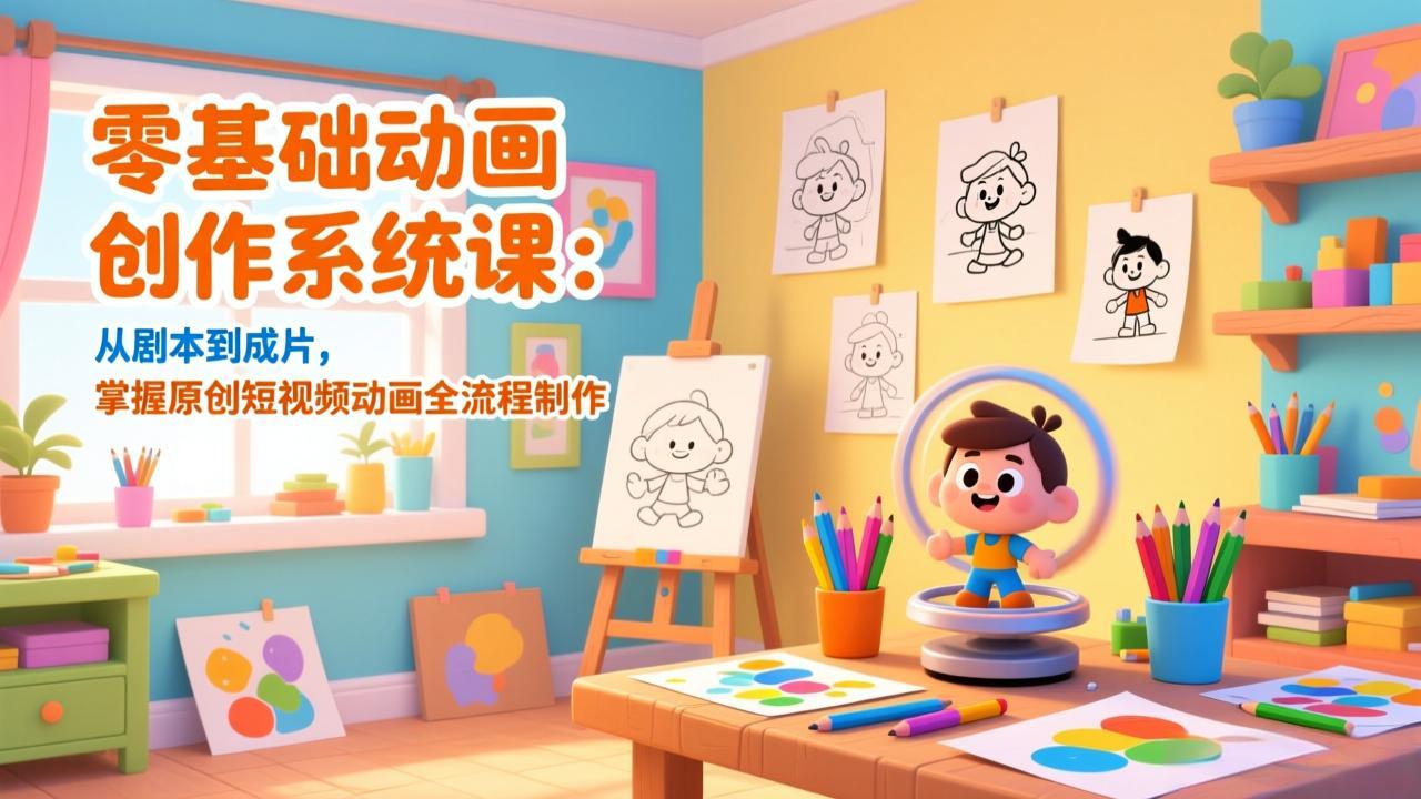 零基础动画创作系统课:从剧本到成片,掌握原创短视频动画全流程制作-777网创网