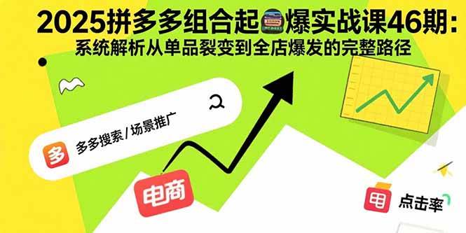 （15816期）2025拼多多组合起爆实战课46期：系统解析从单品裂变到全店爆发的完整路径-777网创网