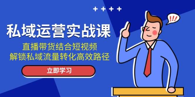 （13587期）私域运营实战课：直播带货结合短视频，解锁私域流量转化高效路径-777网创网