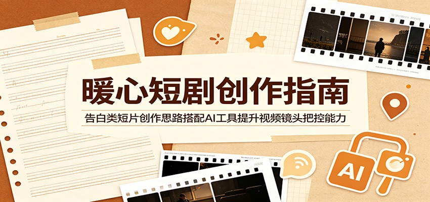 暖心短剧创作指南：告白类短片创作思路搭配AI工具提升视频镜头把控能力-777网创网