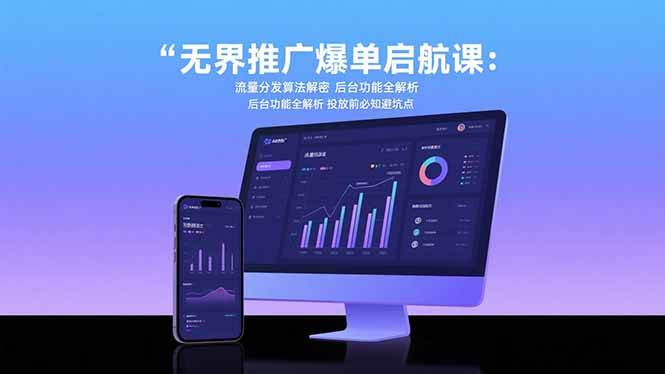 （15567期）无界推广爆单启航课：流量分发算法解密 后台功能全解析 投放前必知避坑点-777网创网