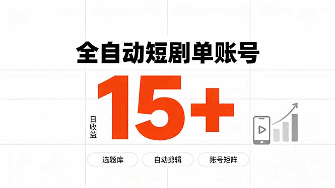 快手全自动短剧分销｜单账号日收益15+-777网创网