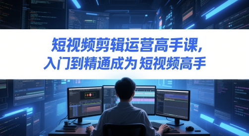 短视频剪辑运营高手课,入门到精通成为短视频高手-777网创网