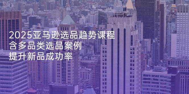 （14434期）2025亚马逊选品趋势课程，含多品类选品案例，提升新品成功率-777网创网