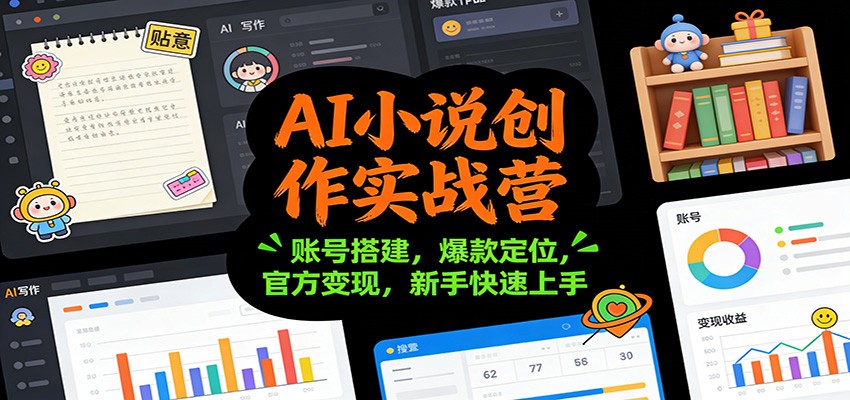 AI小说创作实战营:账号搭建,爆款定位,官方变现,新手快速上手 AI小说创作实战营:账号搭建,爆款定位,官方变现,新手快速上手