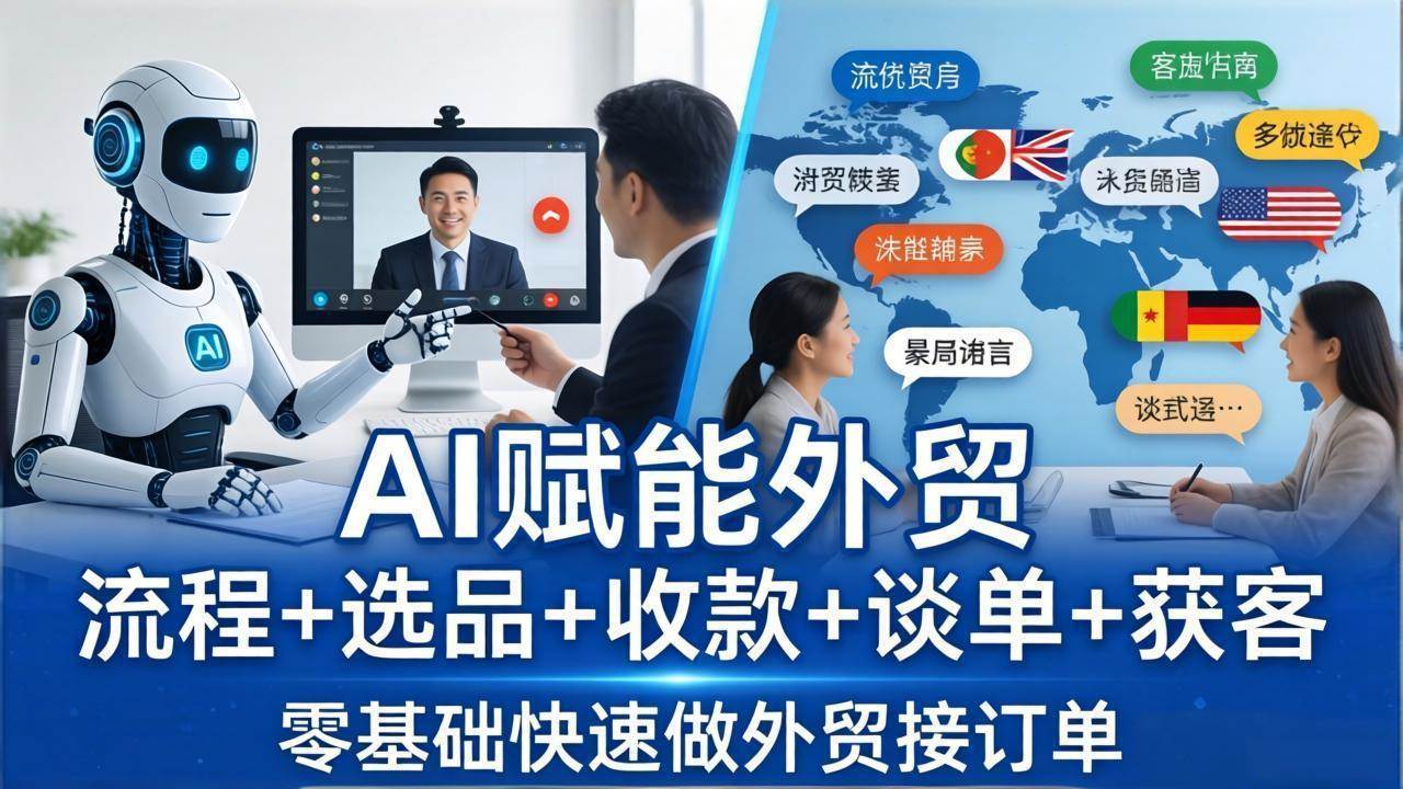 (17930期)外贸+AI实战课:流程+选品+收款+谈单+获客,零基础快速做外贸接订单 (17930期)外贸+AI实战课:流程+选品+收款+谈单+获客,零基础快速做外贸接订单