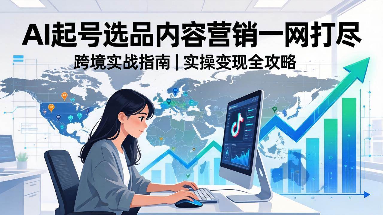 （17824期）2026 TikTok 跨境AI实操：从零基础到变现全流程，AI起号选品内容营销一网打尽-777网创网