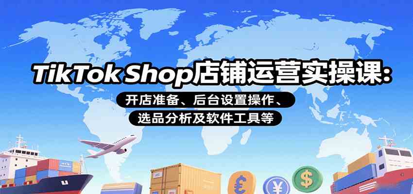 TikTok Shop店铺运营实操课:开店准备、后台设置操作、选品分析及软件工具等-777网创网