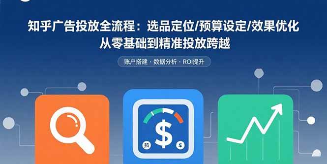 （15774期）知乎广告投放全流程：选品定位/预算设定/效果优化 从零基础到精准投放跨越-777网创网