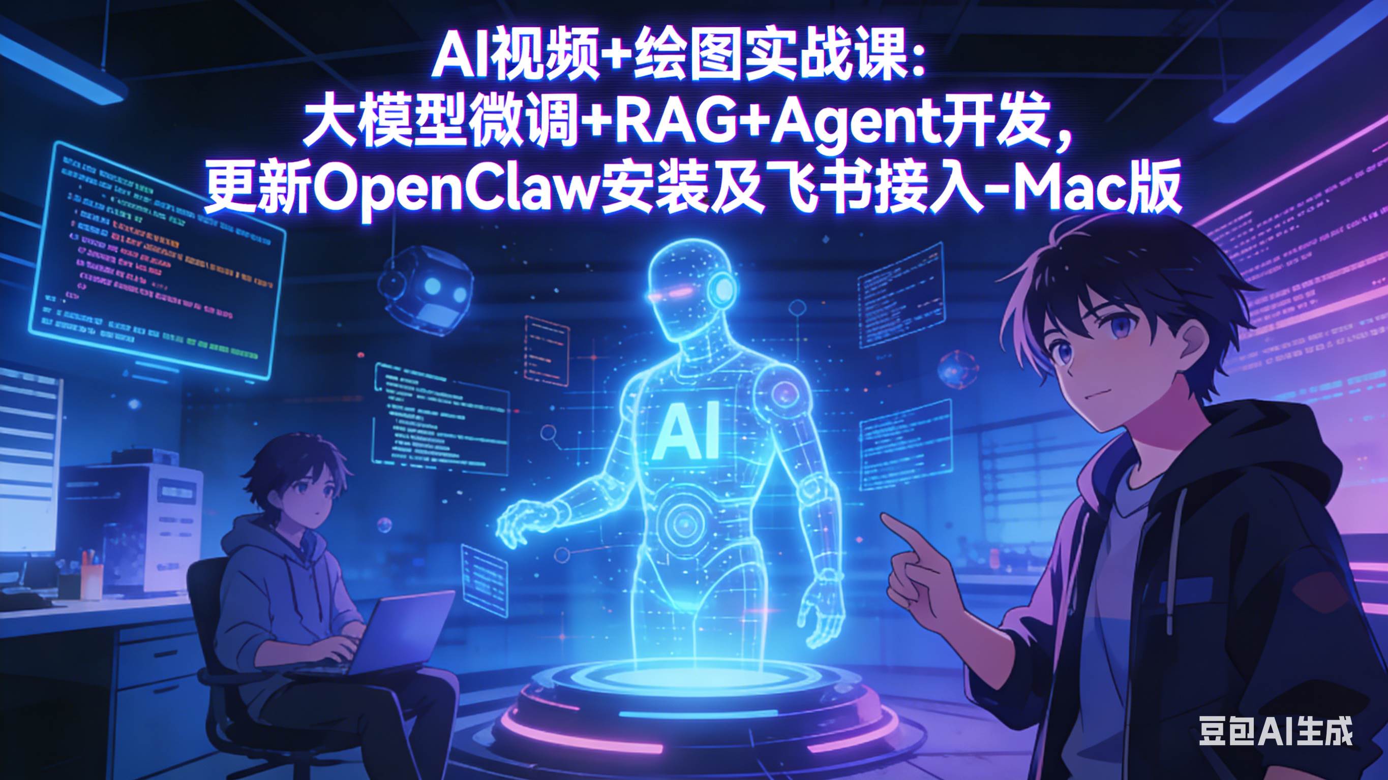 (17594期)AI视频+绘图实战课:大模型微调+RAG+Agent开发,更新OpenClaw安装及飞书接入-Mac版 (17594期)AI视频+绘图实战课:大模型微调+RAG+Agent开发,更新OpenClaw安装及飞书接入-Mac版