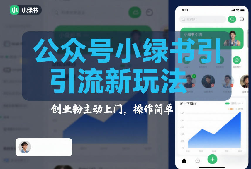 公众号小绿书引流新玩法，创业粉主动上门，操作简单-777网创网