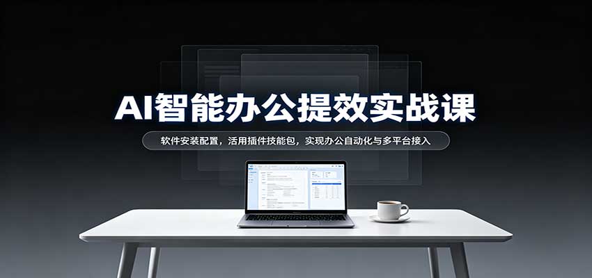 AI智能办公提效实战课:软件安装配置,活用插件技能包,实现办公自动化与多平台接入-777网创网
