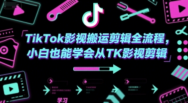 TikTok影视搬运剪辑全流程，小白也能学会从TK影视剪辑-777网创网