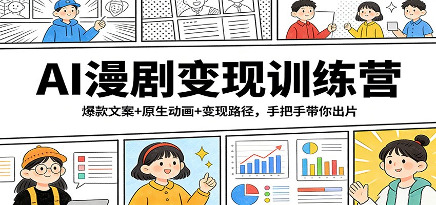 AI漫剧变现训练营:爆款文案+原生动画+变现路径,手把手带你出片 AI漫剧变现训练营:爆款文案+原生动画+变现路径,手把手带你出片