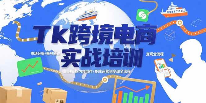 (15584期)Tk跨境电商实战培训:市场分析/账号搭建/内容创作/矩阵运营到变现全流程-777网创网