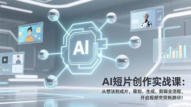 (17327期)AI短片创作实战课:从想法到成片,策划、生成、剪辑全流程,开启视频变现新路径! (17327期)AI短片创作实战课:从想法到成片,策划、生成、剪辑全流程,开启视频变现新路径!