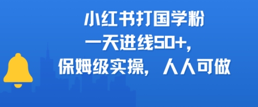 小红书打国学粉，一天进线50+，保姆级实操，人人可做-777网创网