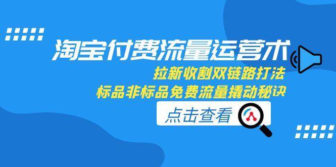（15135期）淘宝付费流量运营术，拉新收割双链路打法，标品非标品免费流量撬动秘诀-777网创网