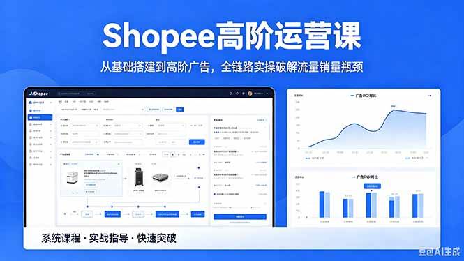 （18499期）Shopee高阶运营课-2026年5月更新，从基础搭建到高阶广告，全链路实操破解流量销量瓶颈-777网创网