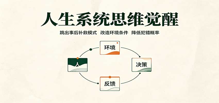人生系统思维觉醒：跳出事后补救模式，改造环境条件，降低犯错概率-777网创网