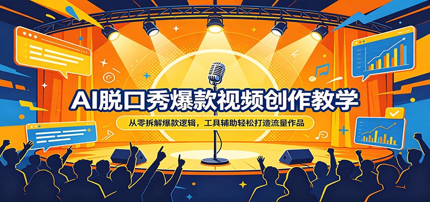 AI脱口秀爆款视频创作教学:从零拆解爆款逻辑,工具辅助轻松打造流量作品-777网创网
