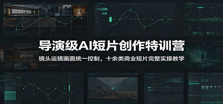导演级AI短片创作特训营：镜头运镜画面统一控制，十余类商业短片完整实操教学（更新）-777网创网