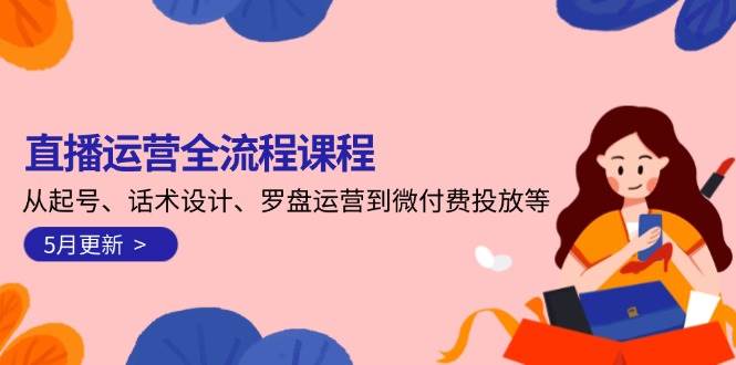 （14882期）直播运营全流程课程-5月更新：从起号、话术设计、罗盘运营到微付费投放等-777网创网