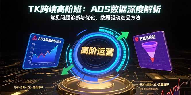 (15809期)TK跨境高阶班:ADS数据深度解析,常见问题诊断与优化,数据驱动选品方法-777网创网