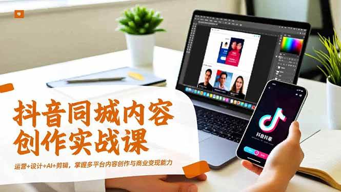 (16707期)抖音同城内容创作实战课,运营+设计+AI+剪辑,掌握多平台内容创作与商业变现能力-777网创网