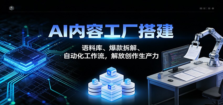 AI内容工厂搭建:语料库、爆款拆解、自动化工作流,解放创作生产力 AI内容工厂搭建:语料库、爆款拆解、自动化工作流,解放创作生产力