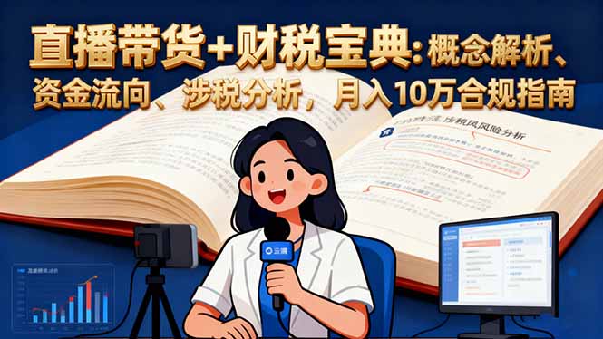 直播带货+财税宝典:概念解析、资金流向、涉税分析,月入10万合规指南-777网创网