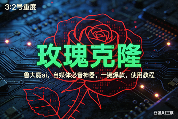 (17206期)玫瑰克隆神器,ai鲁大魔,自媒体必备工具,一键爆款神器,详细教程。 (17206期)玫瑰克隆神器,ai鲁大魔,自媒体必备工具,一键爆款神器,详细教程。