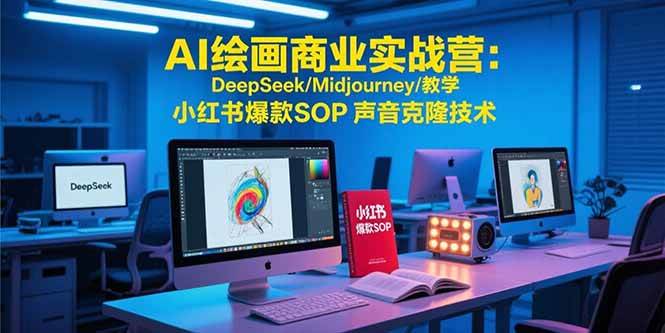 （15460期）AI绘画商业实战营：DeepSeek/Midjourney/教学 小红书爆款SOP 声音克隆技术-777网创网