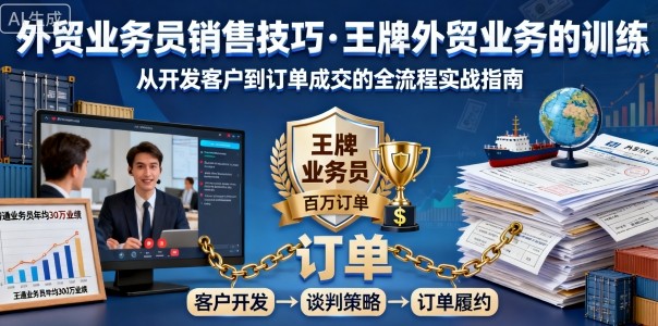 外贸业务员销售技巧，王牌外贸业务的训练-777网创网