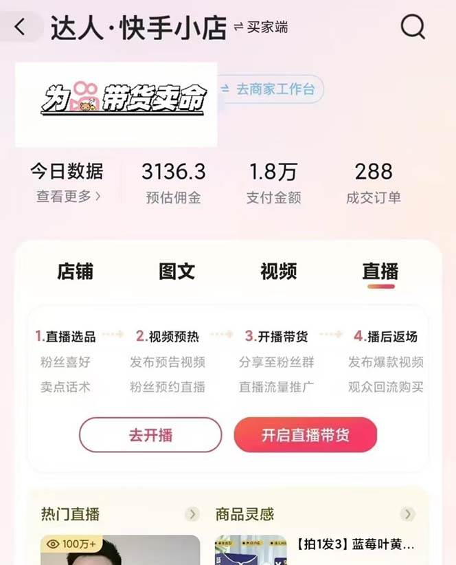 （13312期）快手AI带货变现：AI自动剪辑，制作爆款带货视频，从账号装修到视频发布-777网创网