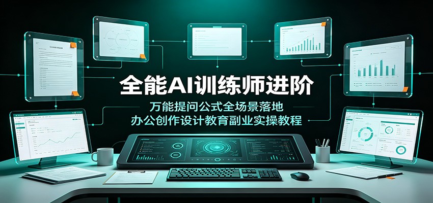 全能AI训练师进阶：万能提问公式全场景落地，办公创作设计教育副业实操教程-777网创网