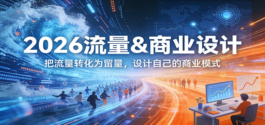2026流量&商业设计,把流量转化为留量,设计自己的商业模式 2026流量&商业设计,把流量转化为留量,设计自己的商业模式