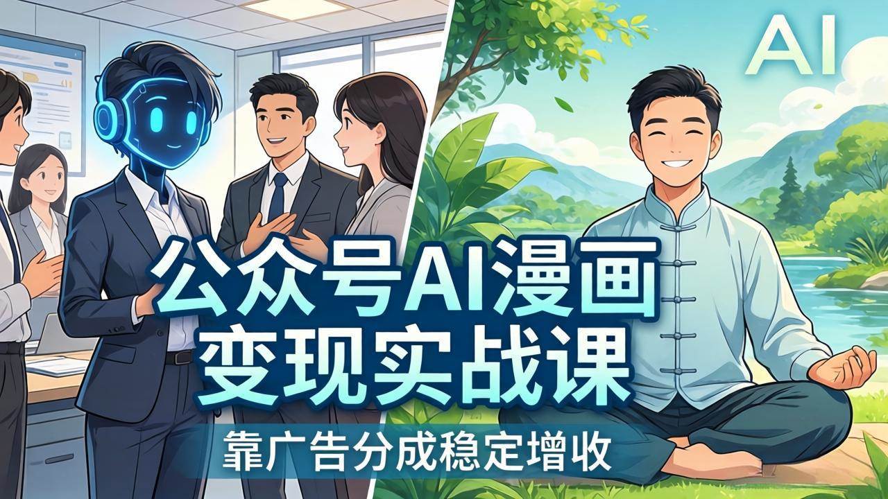 (17921期)公众号AI漫画变现实战课:星座/职场/养生多赛道+智能体发文,靠广告分成稳定增收 (17921期)公众号AI漫画变现实战课:星座/职场/养生多赛道+智能体发文,靠广告分成稳定增收